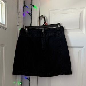 Free People Black Mini Skirt